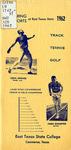 Track, tennis, golf pressbook by East Texas State University, Commerce. Dept. of Health and Physical Education.