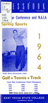 Track, tennis, golf pressbook by East Texas State College, Commerce. Dept. of Health and Physical Education.