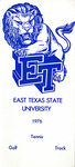 Track, tennis, golf pressbook by East Texas State College, Commerce. Dept. of Health and Physical Education.