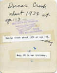 Dorcas Crook, Reverse by Fox Company