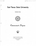 Commencement Program by East Texas State University