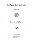 Commencement Program by East Texas State University