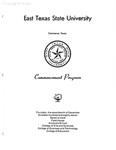 Commencement Program by East Texas State University