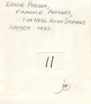 Ernie Pegoda, Frankie Passons, and Iva Nell Allen Stephens, Reverse