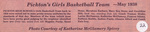 Pickton High School Girls Basketball Team, Reverse