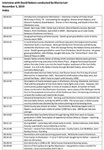 David Nabors, Oral History Index by David Nabors and Marcia Lair