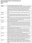 Marion Miller, Oral History Index by Marion Miller and Marcia Lair