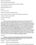 Leon Crawford, Oral History Index by Leon Crawford and Madison Garcia