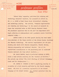 More Professor Profiles from ETSU by East Texas State University. Office of Communication Services.