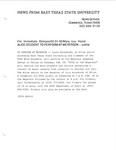 Alice Student to Perform at Meyerson by Mary Lou Hazal and East Texas State University. News Service.