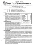 East Texas State (11-14, 7-6) vs. Texas A&M-Kingsville by East Texas State University. News Service.