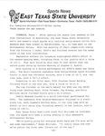 Track Season Off And Running by Dan Lathey and East Texas State University. News Service.