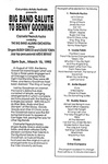 Big Band Salute to Benny Goodman Flier