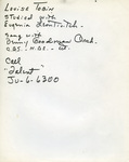 Louise Tobin Wearing White Gloves, Reverse by James J. Kriegsmann