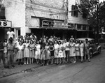 Pep Rally in Downtown Commerce, Texas by East Texas State Teachers College