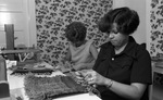 Home Economics Student with Textile by East Texas State University