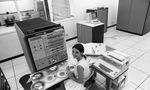 Judy Borden with Computer by East Texas State University