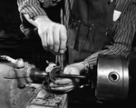 Student in Machine Shop by East Texas State College