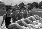 Students Sunbathing at Swimming Pool by East Texas State College
