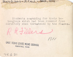 Students after Fire, Reverse by East Texas Normal College