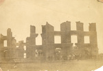 Students with College Hall Rubble, Front by East Texas Normal College