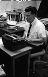 Dr. Robert McCloud at Typewriter by East Texas State University