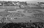Marching Band in Texas Formation Drill by East Texas State College