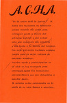 Asociación Cultural de Hispanos Americanos Pamphlet by Asociación Cultural de Hispanos Americanos