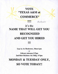 Vote "Texas A&M at Commerce"!!!! by East Texas State University
